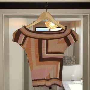 Retro BEBE off the shoulder top